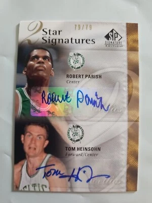 ROBERT PARISH/TOM HEINSOHN 79/79: 2009 SP Signature Edition 2 Star Auto CELTICS  - Image 1 of 4