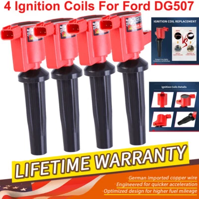 4x bobinas de encendido para Ford Escape 2009-2019 Ford Fusion 2010-2020 2,5 L I4 UF621 Foto 1 de 4