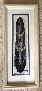 Native American Textile Art Shirley Wilmarth Handmade Tapestry Shawl Framed - Picture 1 of 12