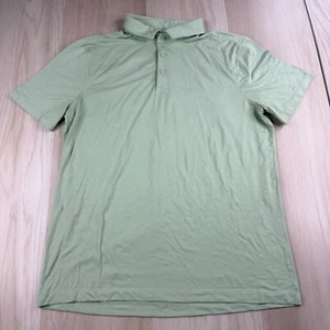 Camisa Polo Ligera Lululemon Para Hombres Verde Menta Manga Corta Rayas Talla M - Imagen 1 de 10