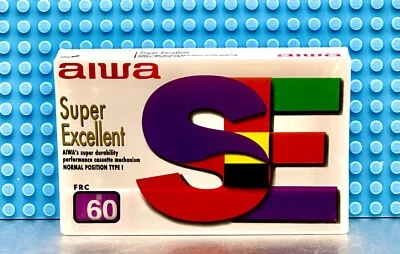 AIWA  FRC  SE  SUPER EXCELLENT  60   VS. II     BLANK CASSETTE TAPE (1) (SEALED) - Image 1 of 3