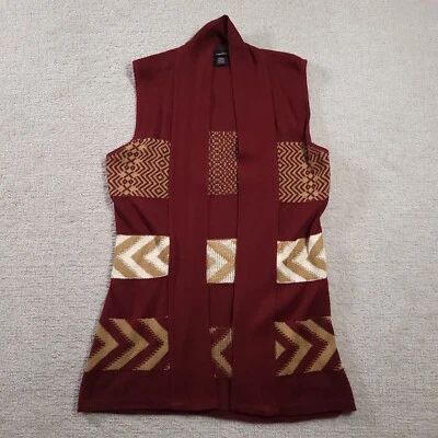 Cárdigan vintage Rue 21 para mujer frente abierto sin mangas talla mediana boho hecho en EE. UU. Foto 1 de 4