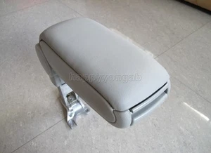 Central Console Armrest For Audi A4 S4 Center Leather 2002-2006 Gray - Picture 1 of 6