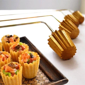 PIE TEE Top Hat Tart Patty Shell Croustade ottone rame stampo 3 pezzi SPEDIZIONE ESPRESSA - Foto 1 di 6