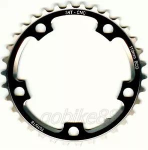 gobike88 Driveline black chainring 34T, BCD 110mm, 34g, COMPACT CHAINRING, 204 - Picture 1 of 1