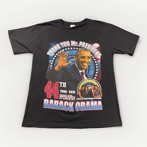 Vintage Y2K 44th President Barack Obama “Thank You” Keya T-Shirt Men’s Large EUC - Picture 1 of 8