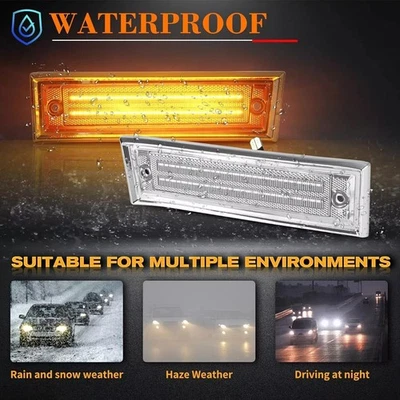 LED Front Side Marker Light For 81-91 Chevrolet Chevy GMC C10 C20 C30 Blazer C/K - Image 1 of 4