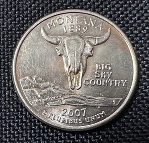 2007-D Montana State Quarter Beautiful Copper Toned Coin - Picture 1 of 7