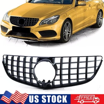 For Mercedes Benz W207 C207 E350 E400 E550 2014-2017 GT Front Grille Gloss Black — 第 1/4 张图片