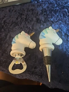 Keramik Einhorn Flaschenöffner und Weinflaschenverschluss @KZ - Bild 1 von 5