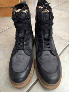 FRYE Scout Schnürstiefel Herren 11,5 schwarz Combat Lug Sohle Wildleder Canvas Utility - Bild 1 von 7