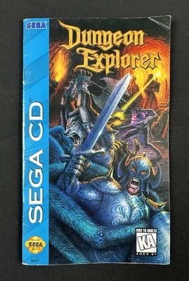 Dungeon Explorer Sega CD Instruction MANUAL BOOKLET ONLY Authentic w/ Registrati - Image 1 of 4