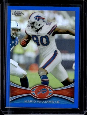 2012 Topps Chrome Mario Williams Blue Refractor #50/199 Bills - Image 1 of 2