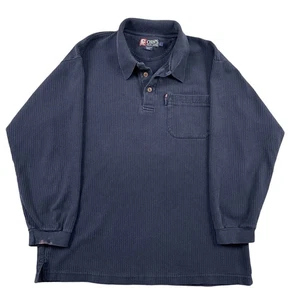 Vintage Chap Ralph Lauren Langarm Poloshirt Herren Large Blau 100% Baumwolle - Bild 1 von 6