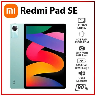 (Wi-Fi) Xiaomi Redmi Pad SE 8GB+256GBGB GREEN Octa Core Android PC Tablet NEW - Bild 1 von 4