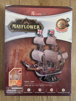 Cubic Fun 3D Puzzle - MAYFLOWER Sailboat - 111 pieces -  New & Sealed - Image 1 of 2