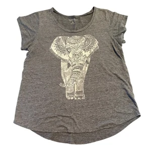 Lucky Brand Women’s gray tee with elephant graphic XXL - Picture 1 of 5