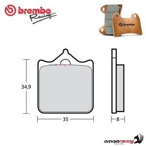 Paire de plaquettes de frein Brembo Racing Z03 KTM Duke 690R 2010-2012 - Photo 1/5