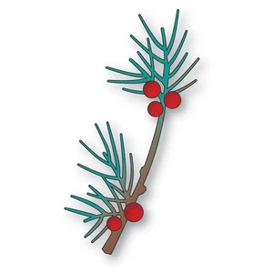 Memory Box Dies Merry Pine Berry Branch - Bild 1 von 6