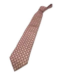 GUCCI Necktie Tie Pink Authentic All over pattern 100% Silk Made in Italy Men's - Picture 1 of 3