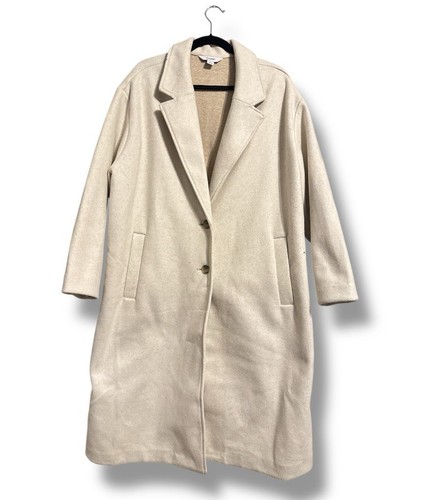 OFF WHITE Cappotto lungo donna Oldy Navyido morbidoato spazzo tag XXL Peat Coatco bianco spor