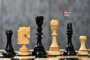 Reproduced 1929 Barcelona "Joc Catalan" Chess Pieces in Ebony & Boxwood – 4.3" - Picture 1 of 7