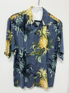 Tommy Bahama 100 % Seide Hawaiihemd Herren M Pineapple Palm Beach gebraucht, in einwandfreiem Zustand - Bild 1 von 5