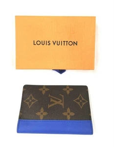 LOUIS VUITTON M80778 Portatarjetas Monograma Organizador de Bolsillo Azul Marrón - Imagen 1 de 10