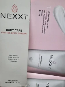 Nexxt Miami Body Care Glitter Body Lotion Pink Sugar 6.7 oz Ultra Nourishing New - Picture 1 of 2