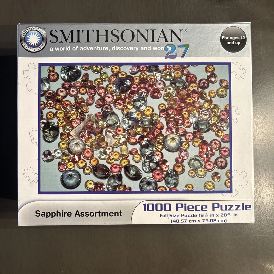 Quebra-cabeça de 1000 peças 🧩 Smithsonian Sapphire sortido quebra-cabeça lacrado - Imagem 1 de 4