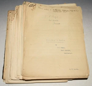 Theodore Powys ORIGINAL Archive Collection of Manuscripts and Typescripts Signed - Picture 1 of 5