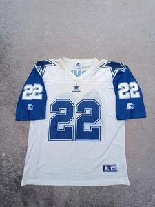 Camiseta deportiva de colección Emmitt Smith Dallas Cowboys estrellas de hombro talla 52 auténtica - Imagen 1 de 12