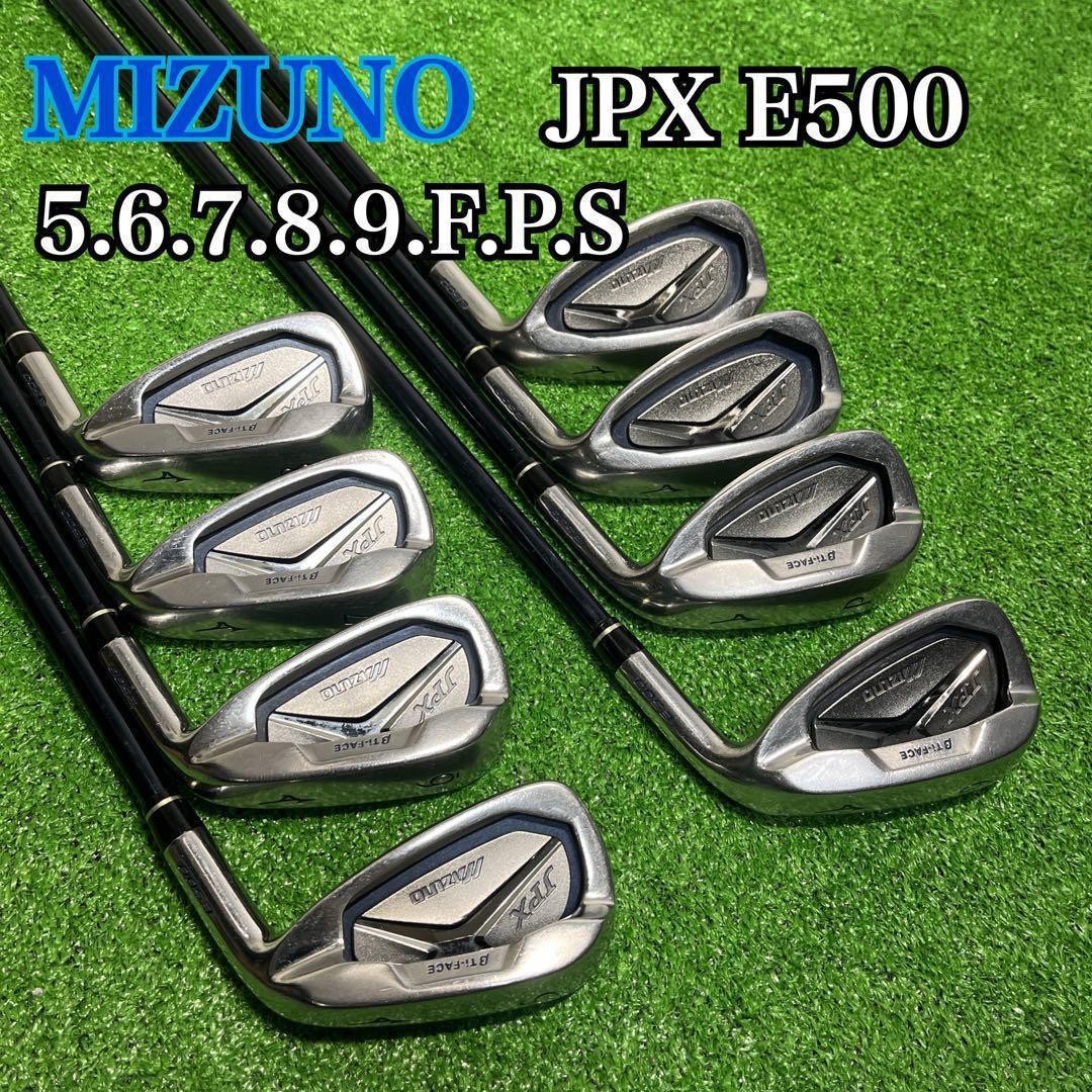送料込メンズゴルフクラブセットMIZUNOミズノJPXツアースタッフE500 Mizuno JPX E500 Iron Set 5-PW Titanium Face Men's Right