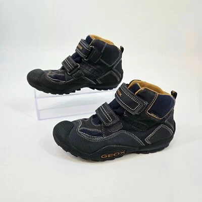 Geox Tex Savage Blue Waterproof Boots Hook & Loop Straps Boy's Size US 3 EU 34 - Image 1 of 4