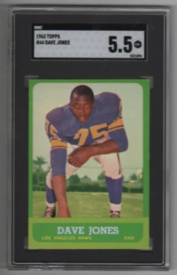 1963 Topps DAVE DEACON JONES #44 EX+ SGC 5.5 Los Angeles Rams Sharp Color TD89 - Image 1 of 2