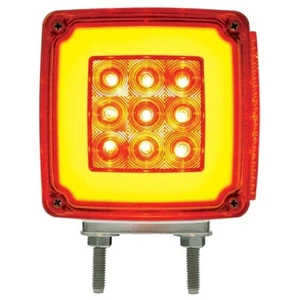 28 diodos ámbar y rojo LED cuadrado doble cara GLO luz de señal de giro - lado del conductor - Imagen 1 de 3