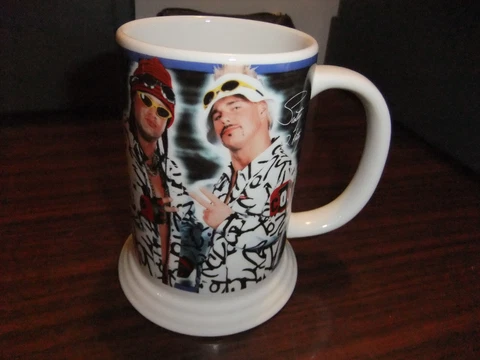 2001 Danbury Mint WWF Collector Stein mug coffee cup II COOL wrestling WWE W/BOX Cover