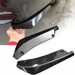 2X Polished Car Rear Bumper Lip Diffuser Splitters Canard Protector Accessories - Foto 1 di 12