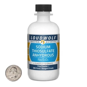 Sodium Thiosulfate Anhydrous / 4 Oz Bottle / 98% Reagent Grade / Fine Powder - Picture 1 of 3