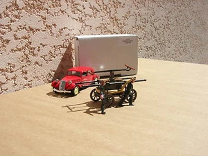 RARE FF Models 1/43 2 FIGURINES POMPIERS METAL+ POMPE à BRAS CANTON V5103 - Imagen 1 de 9
