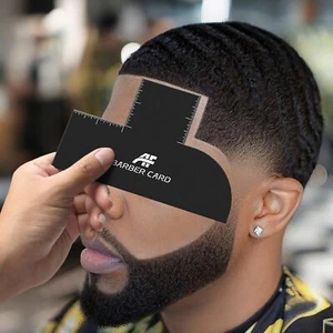 Tarjeta de mejora para barberos con indicador de medida herramienta de alineación reutilizable negra - Imagen 1 de 8
