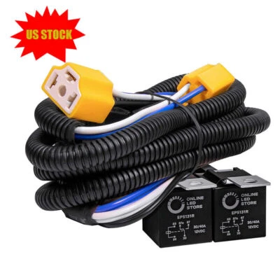 Headlight H4 Relay Wiring Harness Brighten For 4x6''/7x6''/7inch led headlight - Image 1 of 4