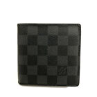 Louis Vuitton Schachbrett Graphit Geldbörse Marco mit Doppelfaltung/4Z0285