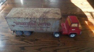 Vintage 1960's Marx Truck Western Auto Metal 25" pressed steel toy original - Image 1 of 4