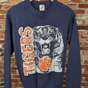 Vintage Clemson Tigers Sweatshirt 90s Medium - Picture 1 of 5