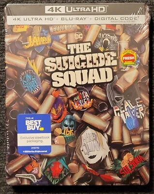 The SUICIDE SQUAD 4K STEELBOOK (4K + Blu-Ray + Digital) Best Buy Exclusive OOP  - Image 1 of 4