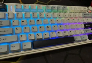 AULA F75 Mechanical Keyboard Wired/2.4G Wireless/Bluetooth RGB PBT 75% Layout - Picture 1 of 5