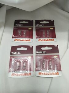 Sylvania Longlife Mini Bulbs #168 / 2 Bulbs In Each Package/ Lot Of 4 Packages 