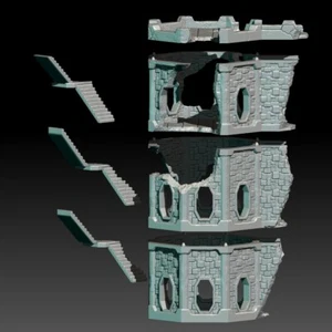 Banner Tower Kit 28mm Scatter Terrain tabletop fantasy wargaming terrain for dnd - Picture 1 of 10