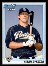 2010 Bowman Prospects Black #BP44 Allan Dykstra Padres NM-MT 